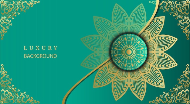 Tarjeta de invitación de mandala decorativa de estilo arabesco de fondo islámico con decoración de mandala
