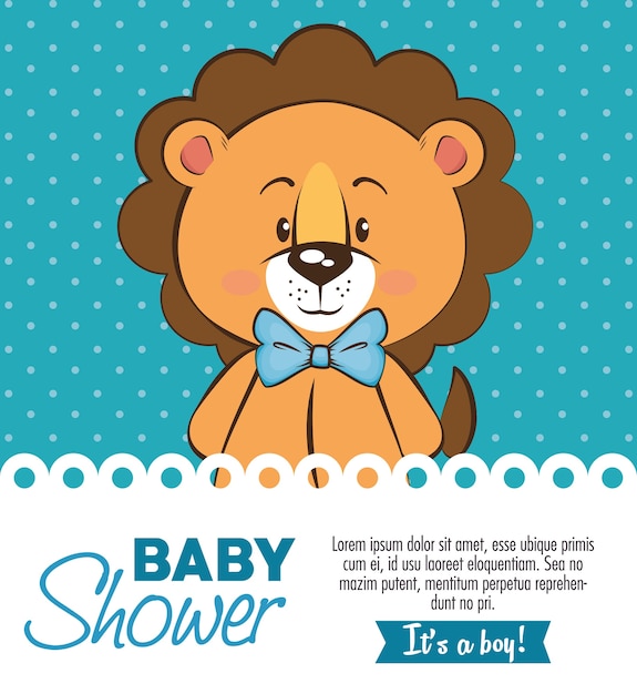 Tarjeta de invitación de niño de ducha de bebé