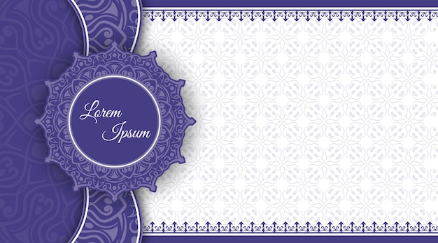 Tarjeta de invitación ornamental con decoración de mandala