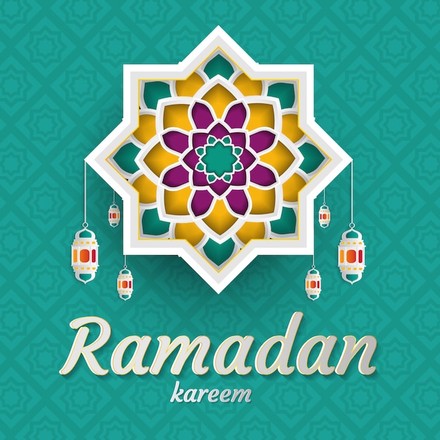 Tarjeta de invitación de ramadan kareem