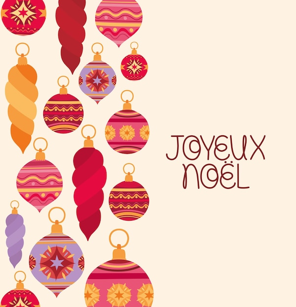 Vector tarjeta joyeux noel