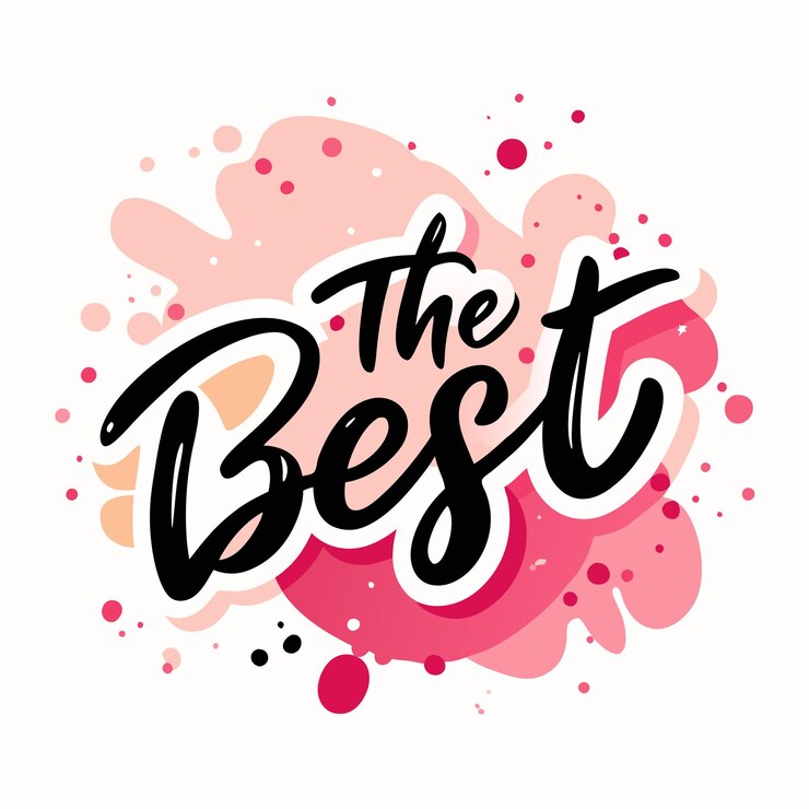 Vector tarjeta de letras dibujada a mano con corazón la inscripción mejor elección diseño perfecto 1
