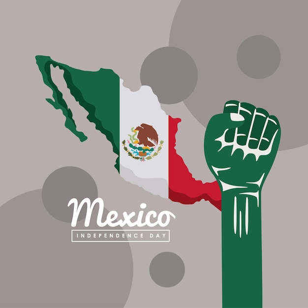 Tarjeta de letras de la independencia de México