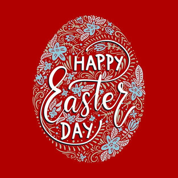 Tarjeta de letras vectoriales de Pascua