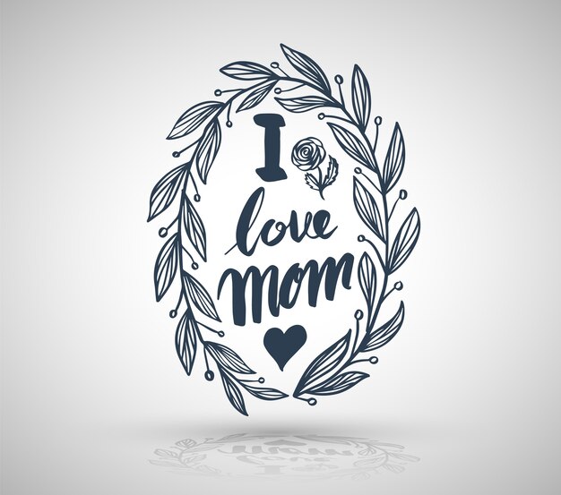 Tarjeta de Madre de Amor para el Día de la Madre.