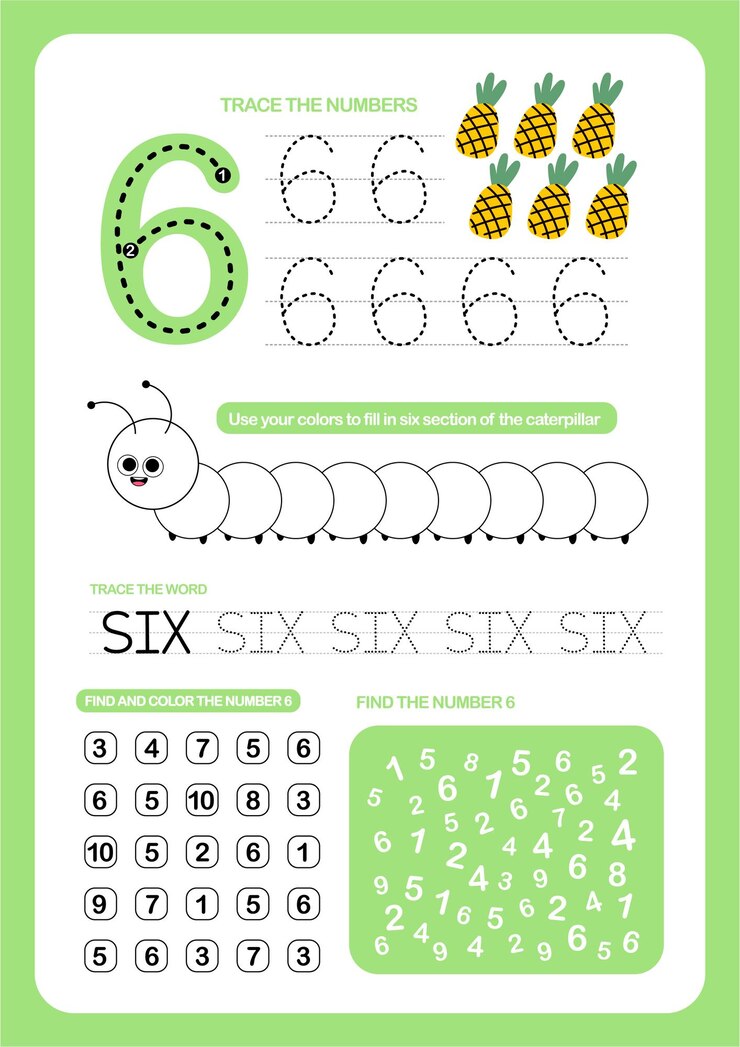 Vector tarjeta de memoria flash de números coloridos lindos de vector de diseño plano imprimible para niños