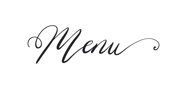 Tarjeta de menú Cita dibujada a mano Caligrafía moderna con pincel Isolada sobre fondo blanco
