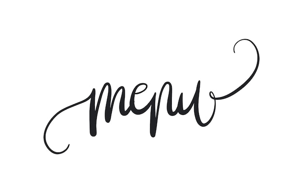 Tarjeta de menú Cita dibujada a mano Caligrafía moderna con pincel Isolada sobre fondo blanco