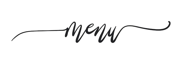 Tarjeta de menú Cita dibujada a mano Caligrafía moderna con pincel Isolada sobre fondo blanco