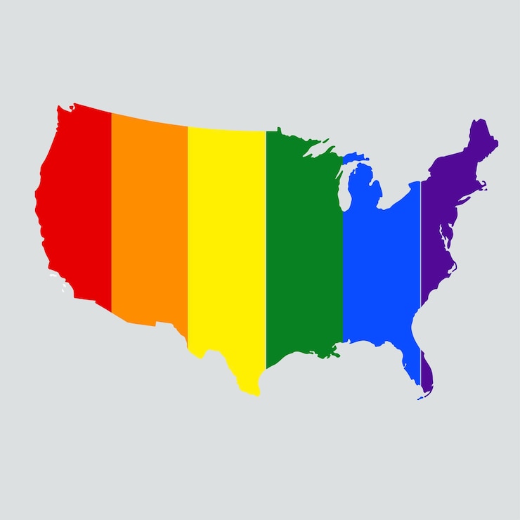 Vector tarjeta del mes del orgullo para el mes lgbt lgbt usa