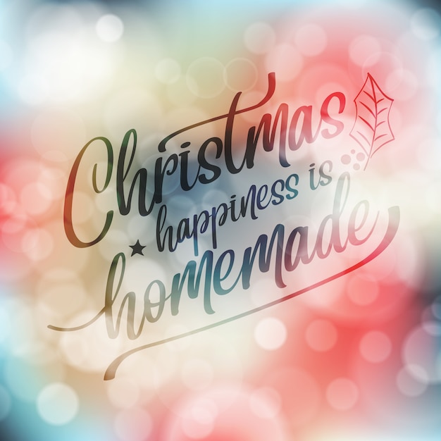 Tarjeta de Navidad y año nuevo con luces bokeh.