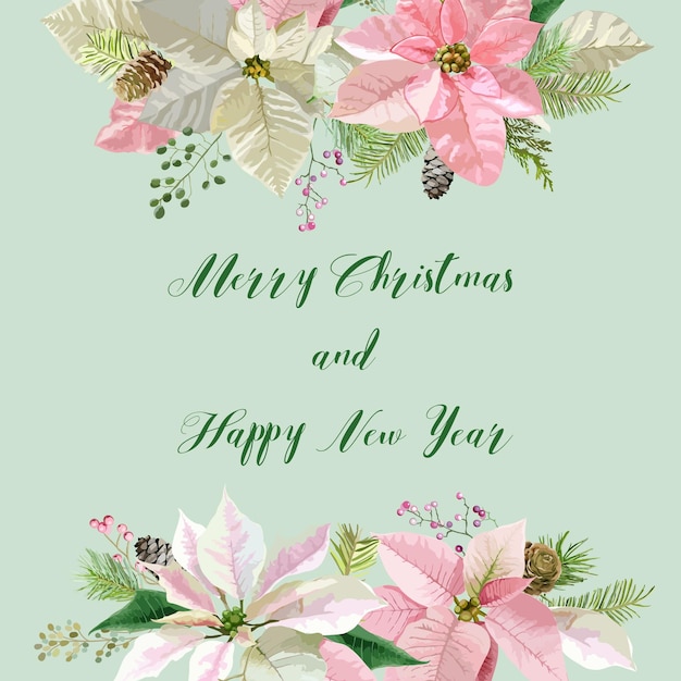 Tarjeta de Navidad y año nuevo