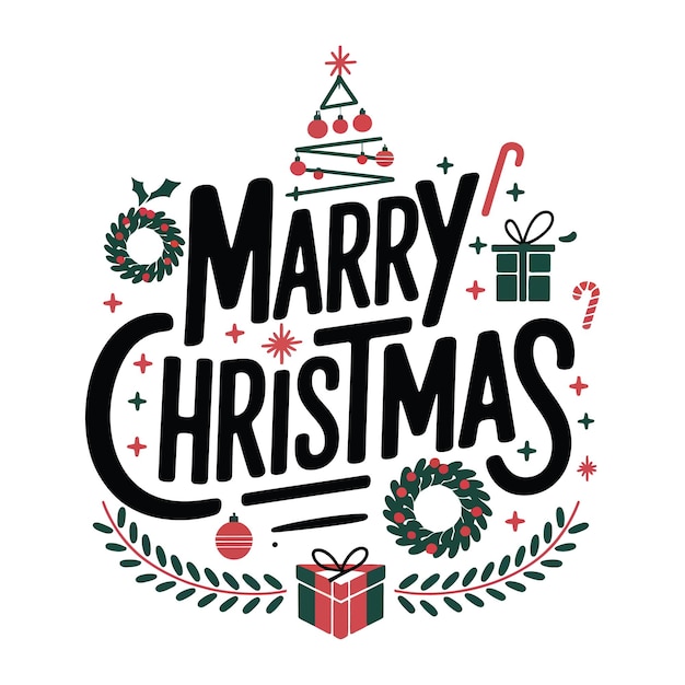 una tarjeta de Navidad con un árbol de Navidad en ella