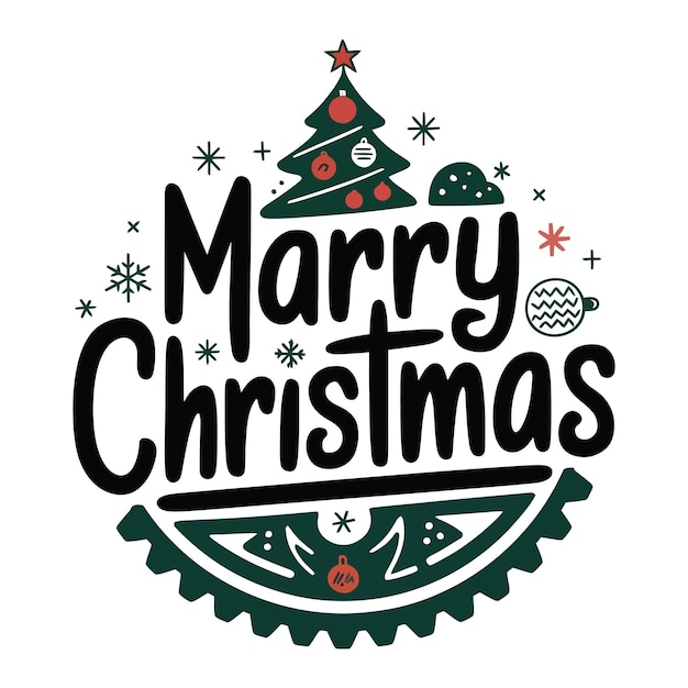 una tarjeta de Navidad con un árbol de Navidad en ella