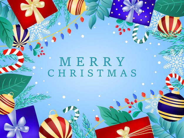 una tarjeta de Navidad con una corona que dice Feliz Navidad