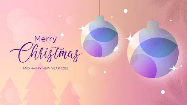 Tarjeta de Navidad con crepúsculo plano