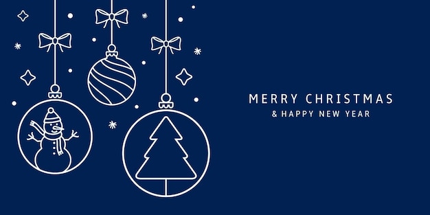 Tarjeta de Navidad con decoración de vacaciones