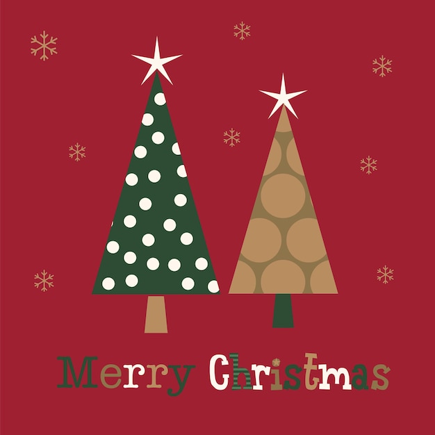 Tarjeta de Navidad con diseño de árbol de Navidad de lujo