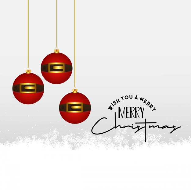 Tarjeta de Navidad con diseño elegante vector