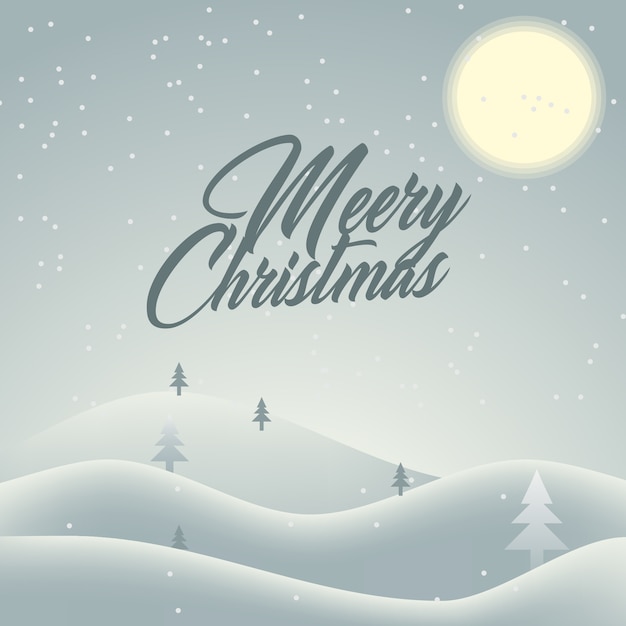 Tarjeta de Navidad. Feliz Navidad letras
