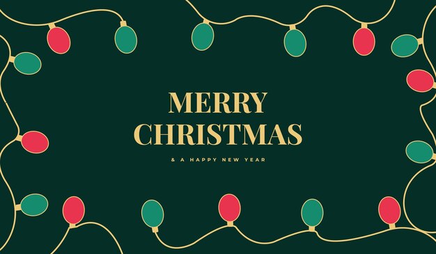 Tarjeta de Navidad de fiesta Con fondo verde