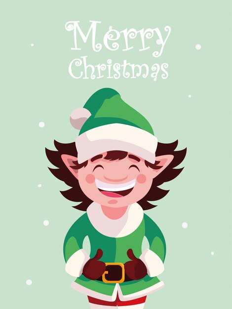 Tarjeta de navidad con letras feliz navidad