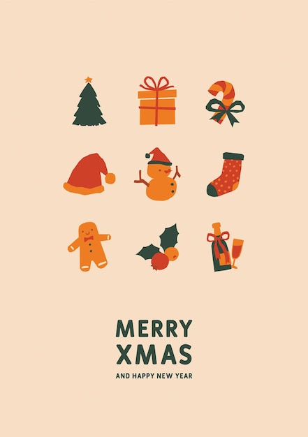 Tarjeta de Navidad minimalista