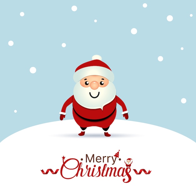 Tarjeta de Navidad con Papá Noel de Navidad