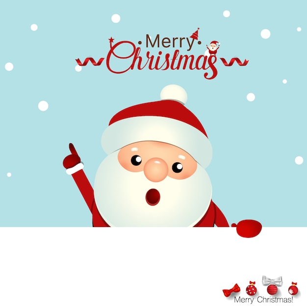 Tarjeta de Navidad con Papá Noel de Navidad