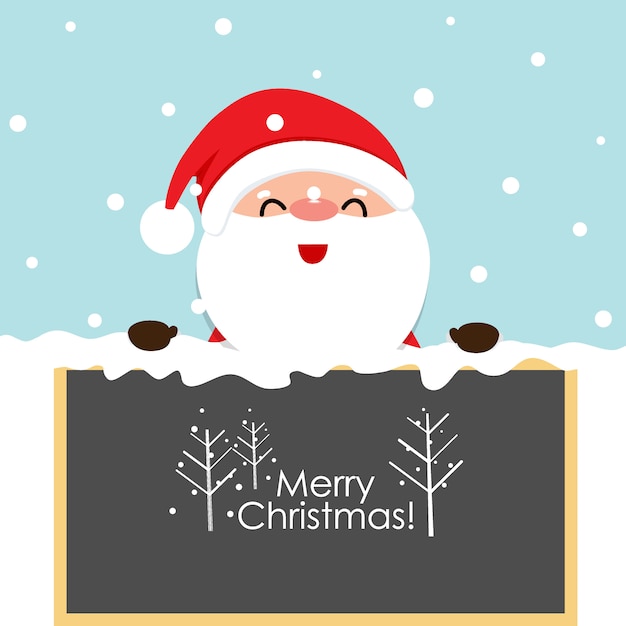Tarjeta de Navidad con Papá Noel de Navidad