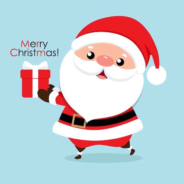 Tarjeta de Navidad con Papá Noel de Navidad