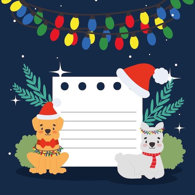 Tarjeta de Navidad para perros