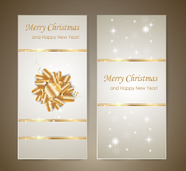 Tarjeta de Navidad. Plantilla perfecta para saludos. Tarjeta navideña con guirnaldas y copos de nieve.