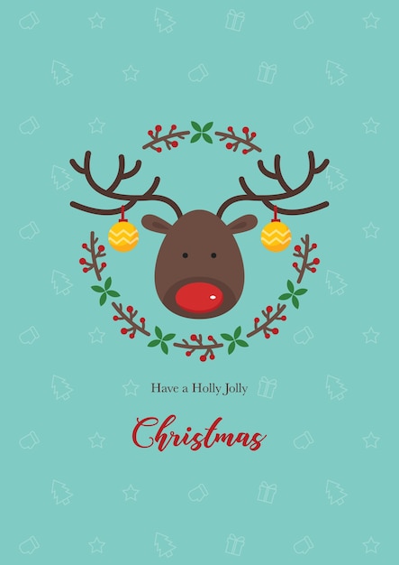 Tarjeta de Navidad Santa