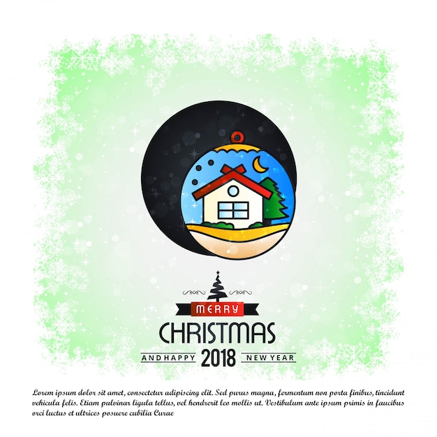 Tarjeta de Navidad con vector de diseño creativo