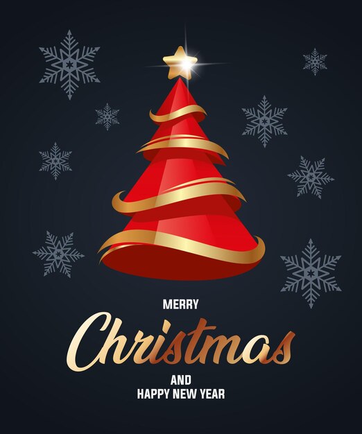 Tarjeta de Navidad vectorial 8