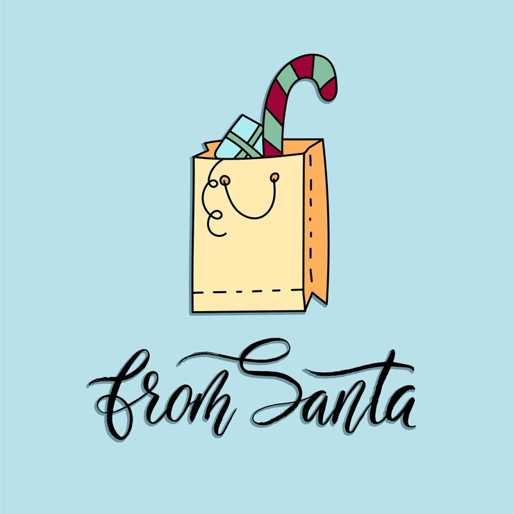 Vector tarjeta de navidad vectorial con letras a mano