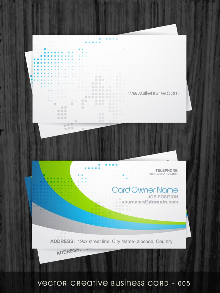 Vector tarjeta de negocios conjunto de plantillas
