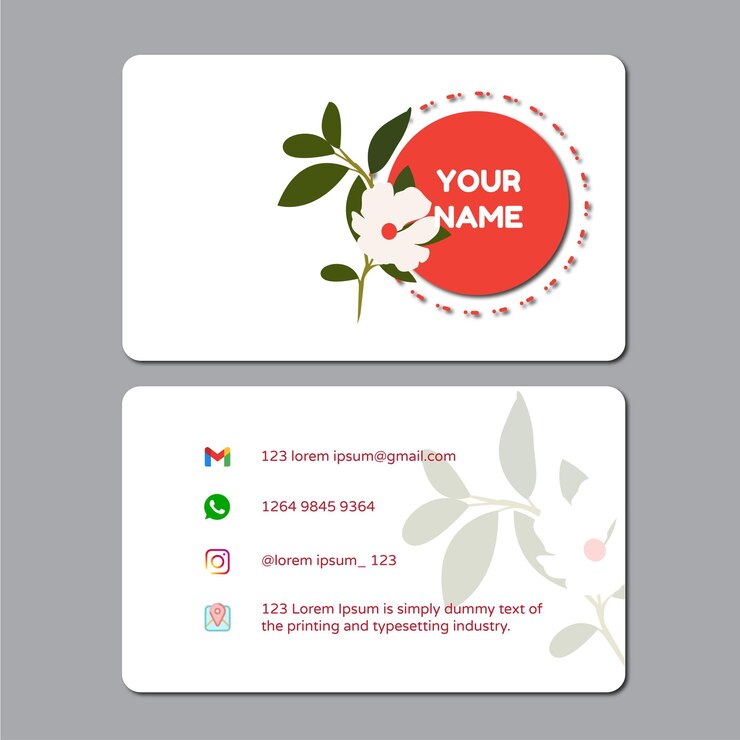 Tarjeta de nombre blanca