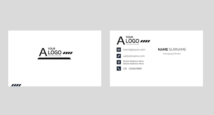 tarjeta de nombre busines elegante simple