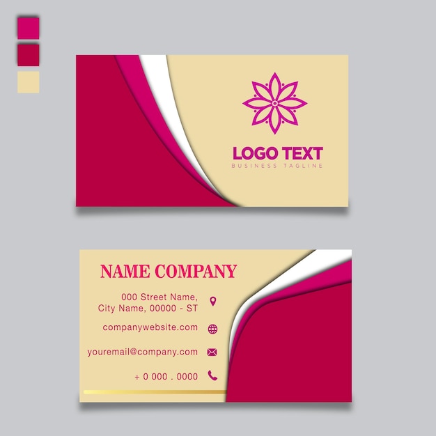 Vector tarjeta de nombre plantillas de diseño vectorial de empresarios