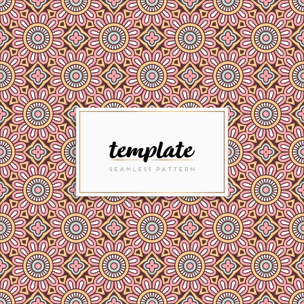 Tarjeta o invitación con patrón mandala