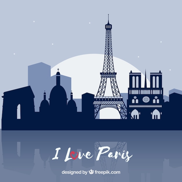 Tarjeta de París como símbolo del amor