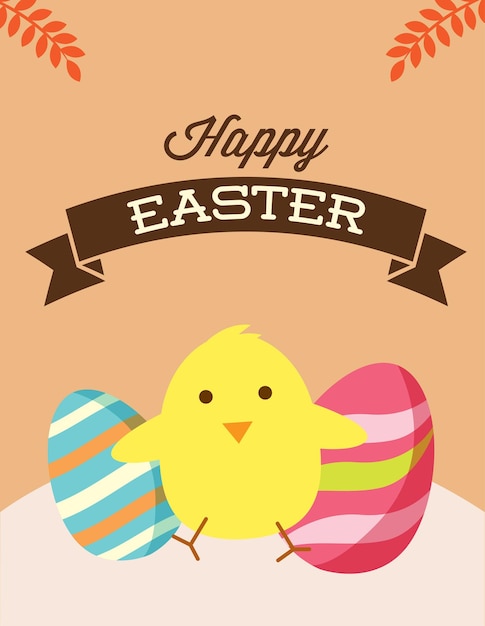 Vector tarjeta de pascua 9