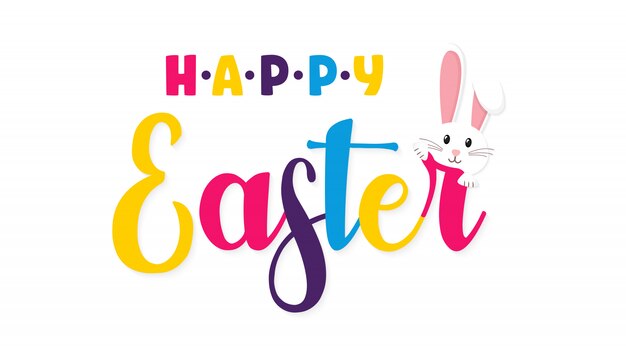 Tarjeta de pascua con orejas de conejo