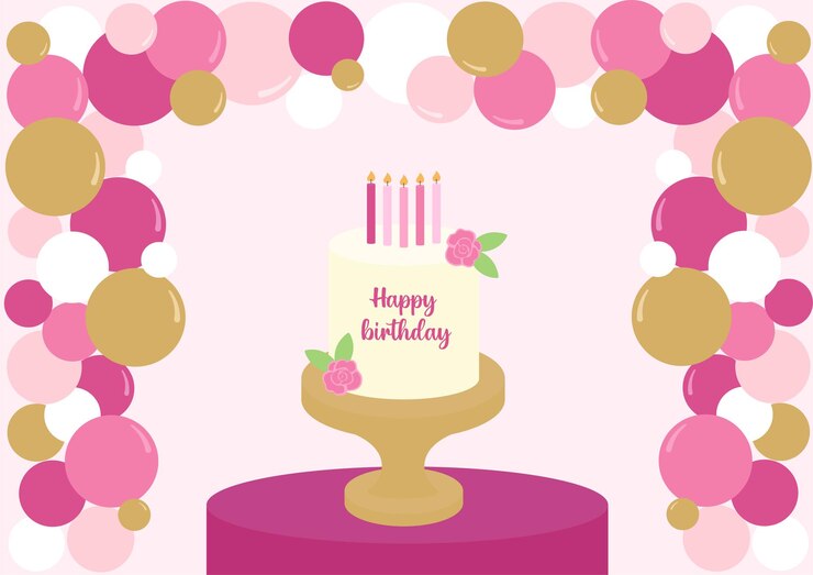 Tarjeta de pastel de cumpleaños