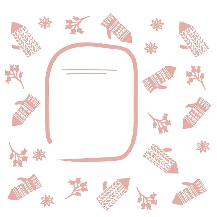 Vector tarjeta de plantilla de invitación de fiesta de navidad con mitones