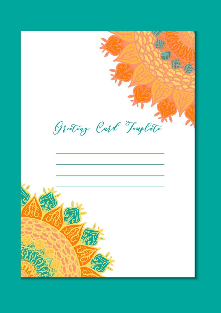 Vector tarjeta de plantilla vintage mandala