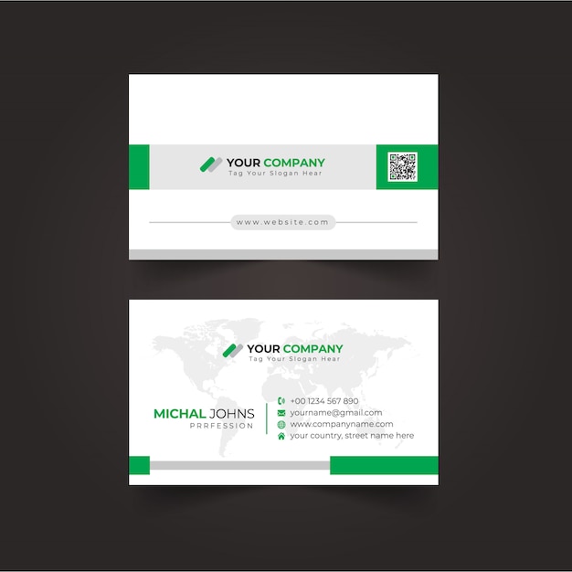 Vector tarjeta profesional moderna