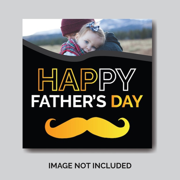 Vector una tarjeta que dice feliz día del padre en ella